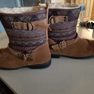 Bearpaw Suede and Fur Lined Boots